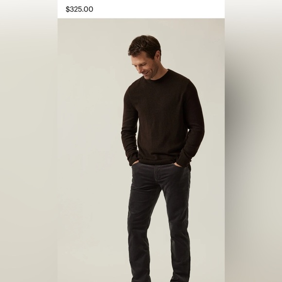 Jos. A Bank XL 100% Cashmere Crew Neck Sweater in Dark Chocolate Brown - Picture 5 of 7